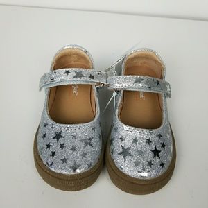 Cat & Jack Infant size 5 Mary Jane shoes silver